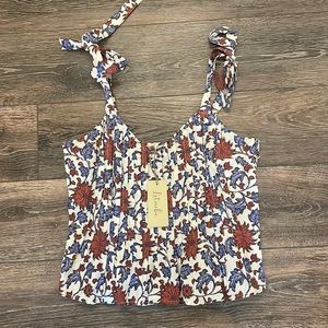 Anthropologie peplum corset tank top